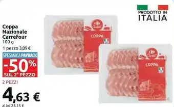 Carrefour Carrefour Coppa Nazionale 100 G offerta