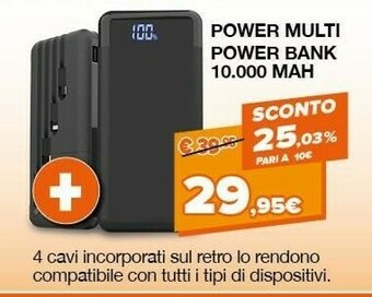 Expert Area Power Multi Power Bank 10000 MAh offerta