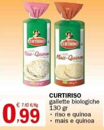 Crai CURTIRISO gallette biologiche 130 gr • riso e quinoa • mais e quinoa offerta
