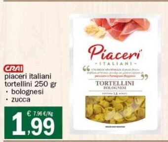 Crai CRAI piaceri italiani tortellini 250 gr • bolognesi • zucca offerta