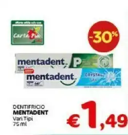 Crai Mentadent P Dentifricio 75 Ml offerta