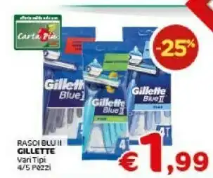 Crai Gillette Rasoio Blu 2 4 Pezzi offerta