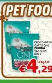 Crai Gourmet Purina Croccantini Gatto One 800 G offerta