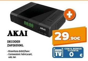 Expert Akai Decoder ZAP26510KL offerta