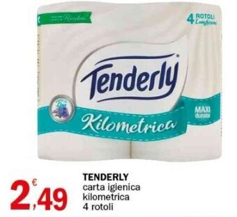 Crai TENDERLY carta igienica kilometrica 4 rotoli offerta