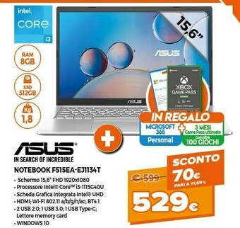 Asus Notebook F515EA-EJ1134T