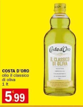 Crai COSTA D'ORO olio il classico di oliva 1 lt offerta