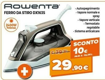 Expert Rowenta Ferro Da Stiro DX1635 offerta