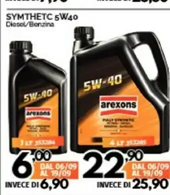Orizzonte Arexons Olio Motore ARX 5W40 offerta
