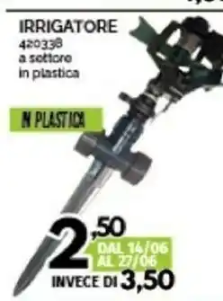 Orizzonte Irrigatore A Settore In Plastica offerta