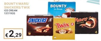 Eté BOUNTY/MARS/ SNICKERS/TWIX ICE CREAM 137/192G offerta