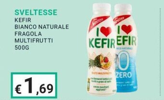 Eté SVELTESSE KEFIR BIANCO NATURALE FRAGOLA MULTIFRUTTI 500G offerta