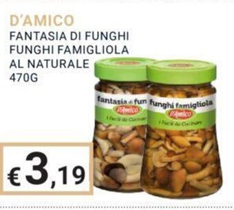 Eté D'AMICO FANTASIA DI FUNGHI FUNGHI FAMIGLIOLA AL NATURALE 470G offerta