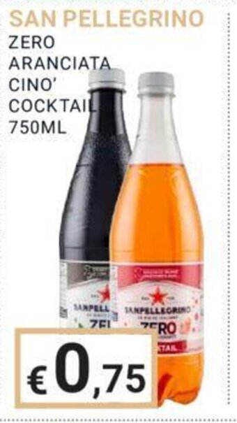 Eté SAN PELLEGRINO ZERO ARANCIATA CINO' COCKTAIL 750ML offerta