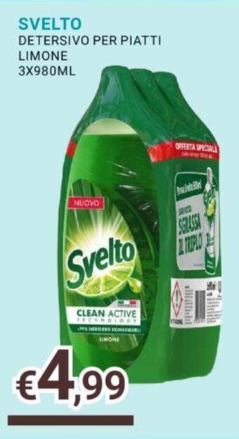SVELTO DETERSIVO PER PIATTI LIMONE 3X980ML