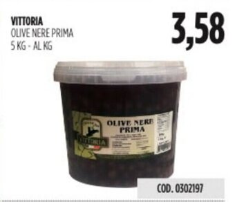 Carico Cash & Carry VITTORIA OLIVE NERE PRIMA 5 KG-AL KG offerta