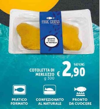 Deco Supermercati COTOLETTA DI MERLUZZO g 300 offerta