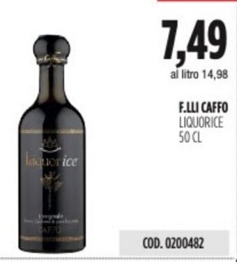 Carico Cash & Carry F.LLI CAFFO LIQUORICE 50 CL offerta
