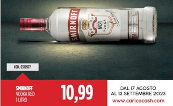 SMIRNOFF VODKA RED 1 LITRO
