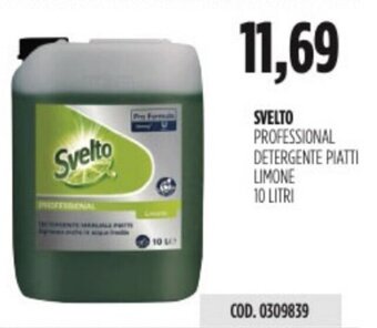 Carico Cash & Carry SVELTO PROFESSIONAL DETERGENTE PIATTI LIMONE 10 LITRI offerta
