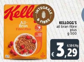 Deco Supermercati KELLOGG'S all bran fibre plus g 500 offerta