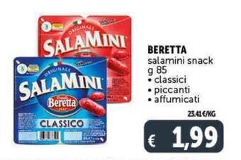 Deco Supermercati BERETTA salamini snack g 85 offerta
