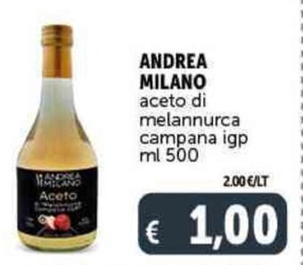 Deco Supermercati ANDREA MILANO aceto di melannurca campana igp ml 500 offerta