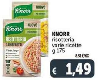 Deco Supermercati KNORR risotteria varie ricette g 175 offerta