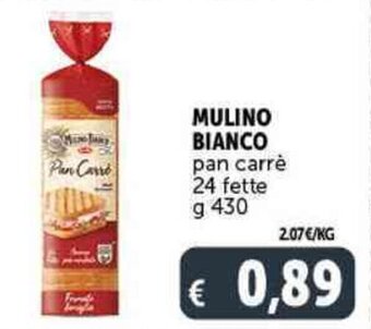 Deco Supermercati MULINO BIANCO pan carré 24 fette g 430 offerta
