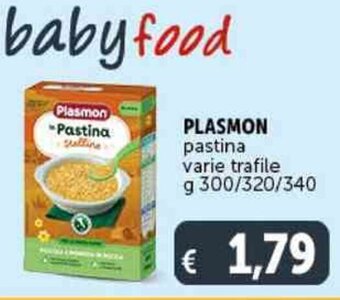 Deco Supermercati PLASMON pastina varie trafile g 300/320/340 offerta