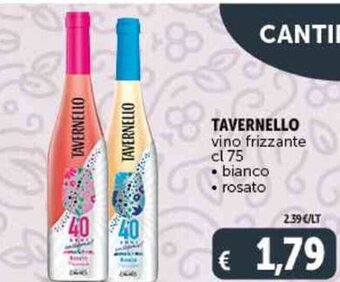 Deco Supermercati TAVERNELLO vino frizzante cl 75 offerta