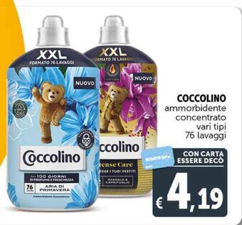 Deco Supermercati COCCOLINO ammorbidente concentrato vari tipi 76 lavaggi offerta