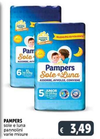 Deco Supermercati PAMPERS sole e luna pannolini varie misure offerta