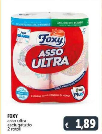 Deco Supermercati FOXY asso ultra asciugatutto 2 rotoli offerta