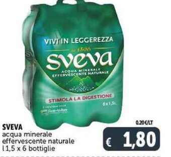 Deco Supermercati SVEVA acqua minerale effervescente naturale l1,5 x 6 bottiglie offerta
