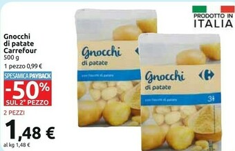 Carrefour Carrefour - Gnocchi Di Patate 500 G(ml) offerta