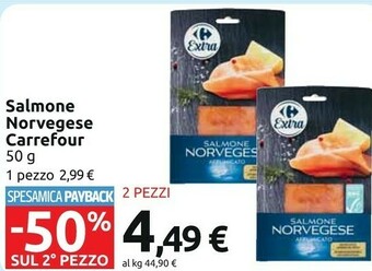 Carrefour Carrefour - Salmone Norvegese 50 G(ml) offerta