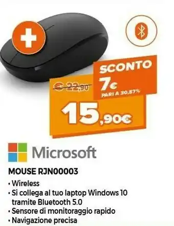 Expert Microsoft RJN-00003 Mouse Bluetooth Ambidestro offerta