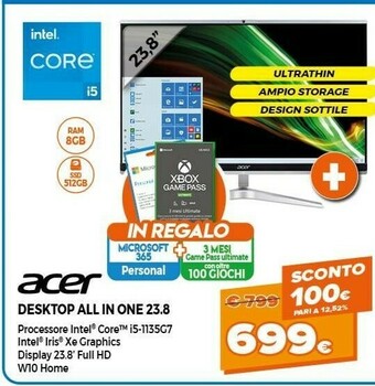 Expert Acer Desktop All In One 23.8'' offerta