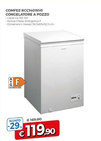 Famila Comfeè Rcc140wh1 Congelatore A Pozzo offerta