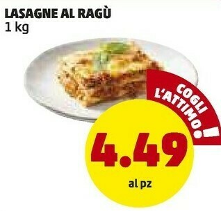 PENNY Lasagne Al Ragu 1000 G offerta