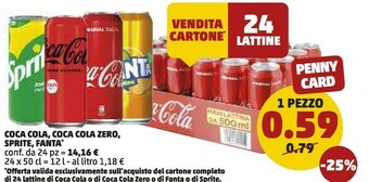 PENNY Coca Cola /coca Cola Zero/ Sprite /fanta offerta