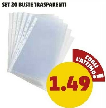 Set 20 Buste Trasparenti