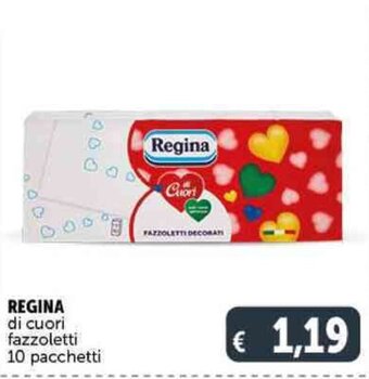 Deco Supermercati REGINA di cuori fazzoletti 10 pacchetti offerta