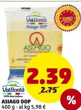 PENNY Valbontà Asiago DOP offerta