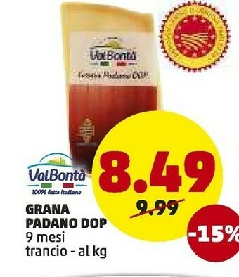 PENNY Valbontà Grana Padano DOP offerta