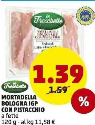 PENNY Le freschette Mortadella Bologna IGP Con Pistacchio offerta