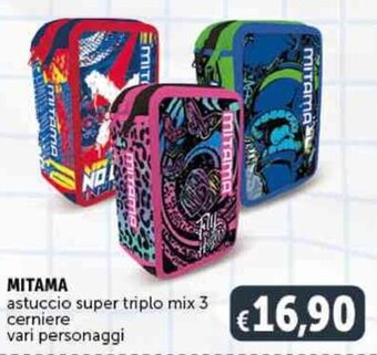Deco Supermercati MITAMA astuccio super triplo mix 3 cerniere vari personaggi offerta