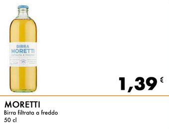 Iper Tosano MORETTI Birra filtrata a freddo 50 cl offerta