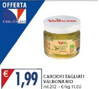 Mercatò Valbona Carciofi Tagliati Bio offerta